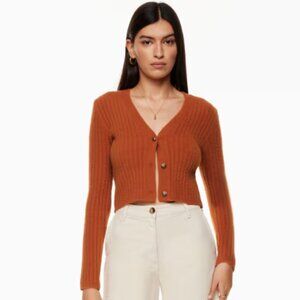 Aritzia Wilfred Free Hush Knit Cardigan - Copper Red (S)